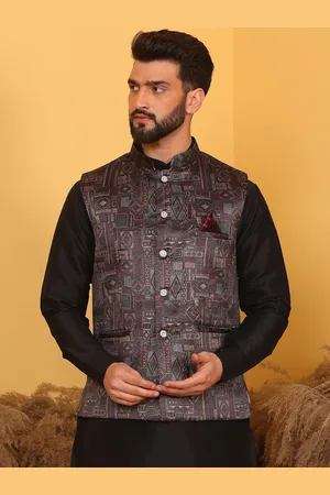 Armaan Ethnic Motifs Printed Nehru Jacket