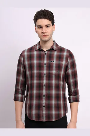 Lee Men Tartan Checks Opaque Checked Casual Shirt