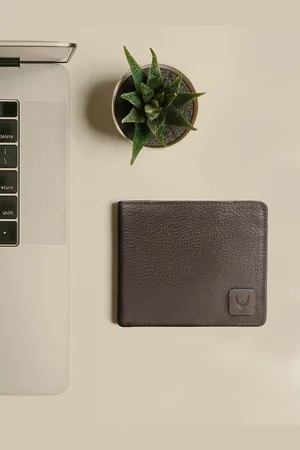 Hidesign Men Brown Textured Leather Two Fold Wallet