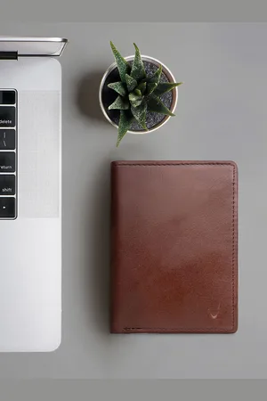 Hidesign Men Tan Leather Two Fold Wallet