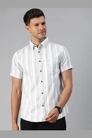 Majestic Classic Slim Fit Multi Striped Opaque Pure Cotton Casual Shirt