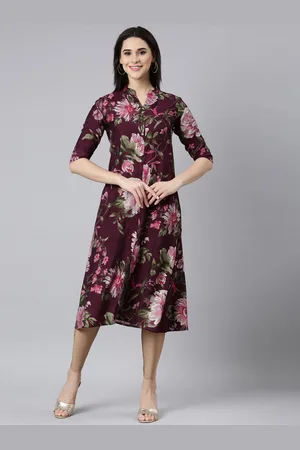women floral printed cold shoulder sleeves sequinned pathani kurta