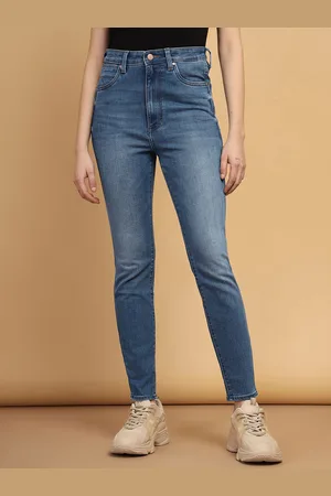 Wrangler Women Skinny Fit High-Rise Light Fade Stretchable Jeans