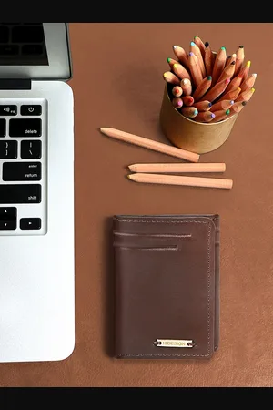 Hidesign Men Brown Leather Three Fold Wallet