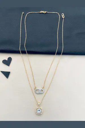 ABDESIGNS Set Of 2 Gold-Plated Chain With Pendant