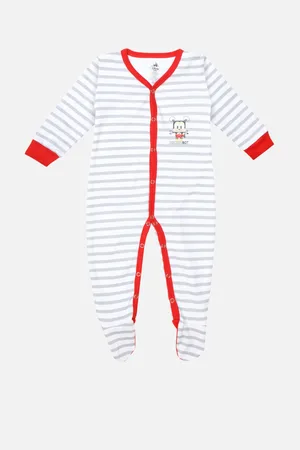 BodyCare Infants Striped Cotton Sleepsuit