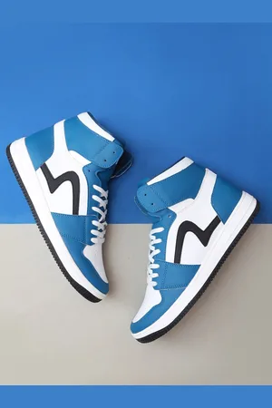 SPYKAR Men Colourblocked Comfort Insole Contrast Sole High Top Lace-Ups Sneakers