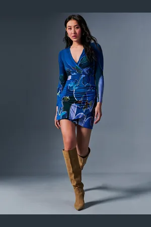 AND Floral Printed V-Neck Sheath Dress