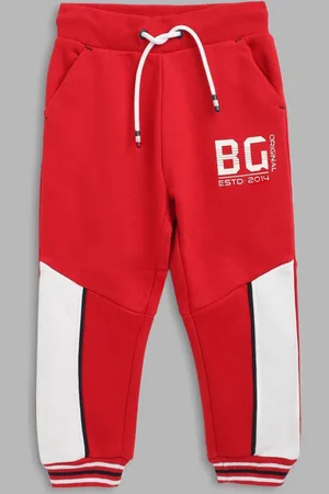 Blue Giraffe Boys Printed Mid Rise Joggers