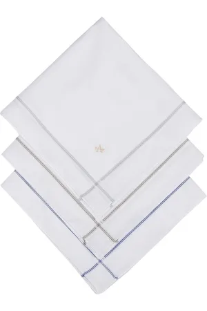 Arrow Men Pack Of 3 Striped Pure Cotton Handkerchief