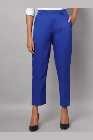 BRINN Women Mid-Rise Relaxed Straight Leg Cropped Trousers