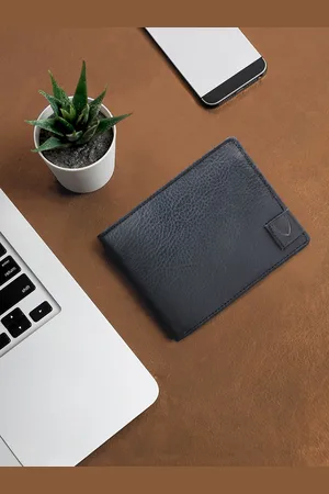 Hidesign Men Black Solid Two Fold Leather Wallet
