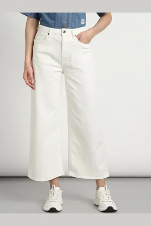 Lee Women Wide Leg High-Rise High Rise Clean Look Cotton Jeans