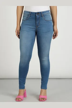 Lee Women Skinny Fit High-Rise Light Fade Clean Look Stretchable Jeans