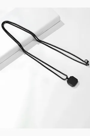 KARISHMA KREATIONS Unisex Set Of 2 Stainless Steel Geometric Pendants With Chain