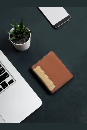 Hidesign Men Tan Leather Two Fold Wallet