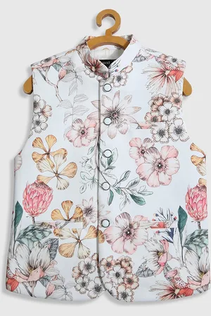 CAVIO Boys Printed Pure Cotton Comfort Fit Nehru Jackets