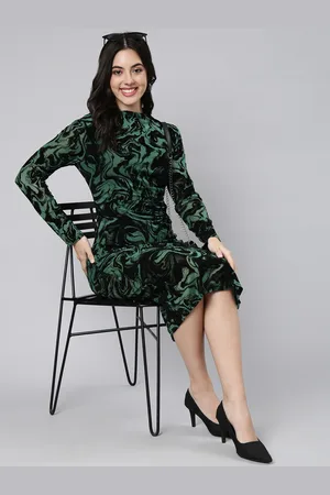 SHOWOFF Tie & Dye Print Net Bodycon Dress