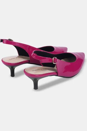 LEMON & PEPPER Pointed Toe Kitten Heeled Pumps