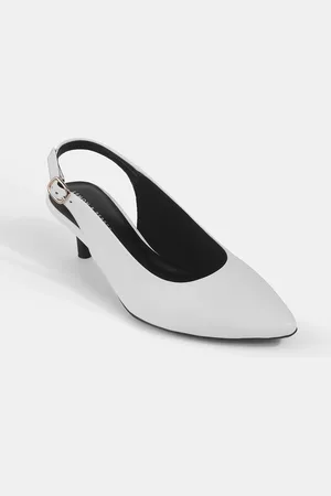 LEMON & PEPPER Pointed Toe Kitten Heeled Pumps