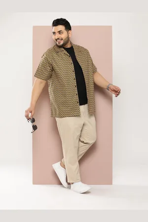 Sztori Men Plus Size Original Printed Casual Shirt