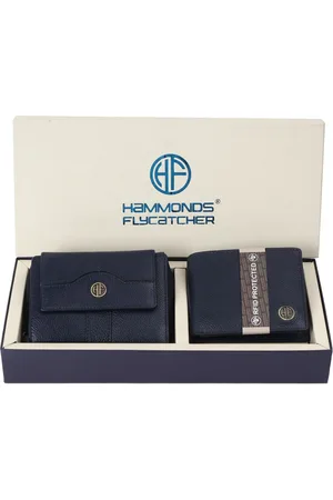 HAMMONDS FLYCATCHER Unisex Set Of 2 Textured RFID Leather Two Fold Wallets