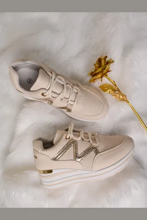 Jove Women Textured PU Sneakers