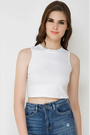 Cation Women White Solid Fitted Top