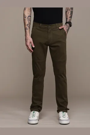 WROGN Men Mid Rise Slim Fit Chinos Trousers
