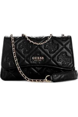 Guess Brand Logo Textured Structured Sling Bag