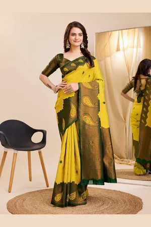 VAIRAGEE Ethnic Motifs Woven Design Zari Banarasi Saree