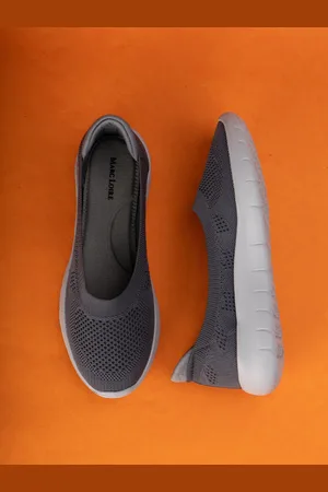Marc Loire Women Grey Woven Design Fabric Ballerinas