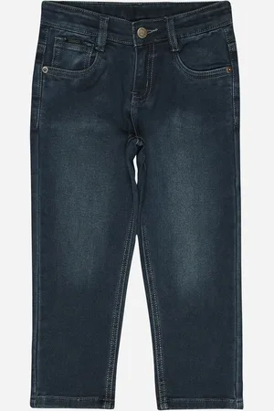 BodyCare Girls Regular Fit Mid-Rise Denim Casual Trousers