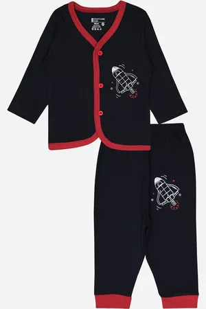BodyCare Printed V-Neck Shirt with Joggers