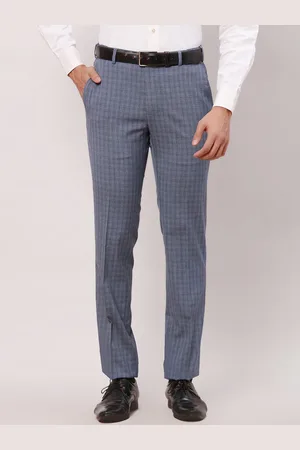 Buy Raymond Men Black & White Slim Fit Checked Formal Trousers - Trousers  for Men 9636183 | Myntra
