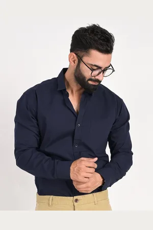 FUBAR Slim Fit Spread Collar Long Sleeves Casual Shirt