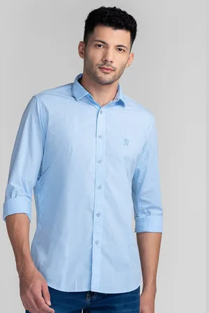 Giordano Slim Fit Opaque Spread Collar Long Regular Sleeves Casual Shirt