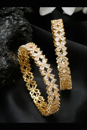 Anouk Set Of 2 Gold-Plated Stone Studded Bangles