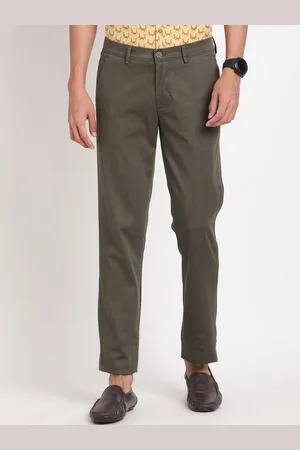 Turtle Men Checked Relaxed Skinny Fit Trousers