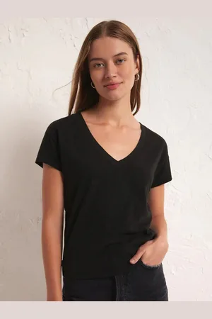 Color Capital V-Neck Short Sleeves Top