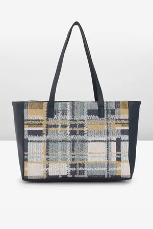 Mast & Harbour Checked Oversized Shopper Tote Bag