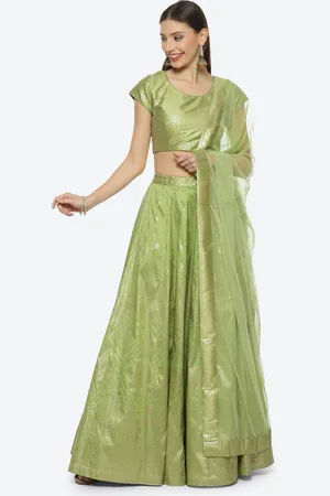 Biba Woven Design Ready to Wear Lehenga & Blouse With Dupatta