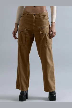 Women Bene Kleed Over Dyed Cargo Parachute Trousers