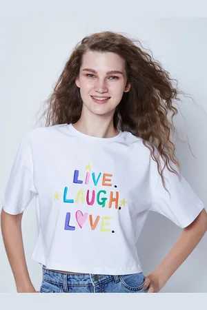 COVER STORY Women Printed Pockets T-shirt