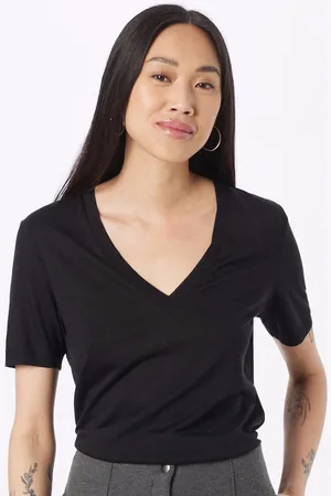 Color Capital V Neck Short Sleeves Relaxed Top