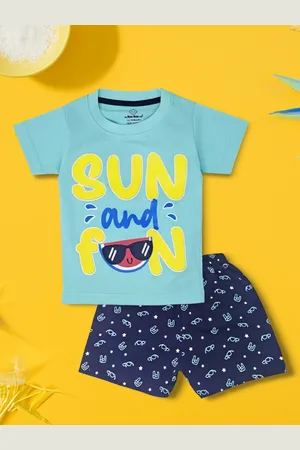 The Boo Boo Club Boys Printed Pure Cotton T-shirt With Shorts