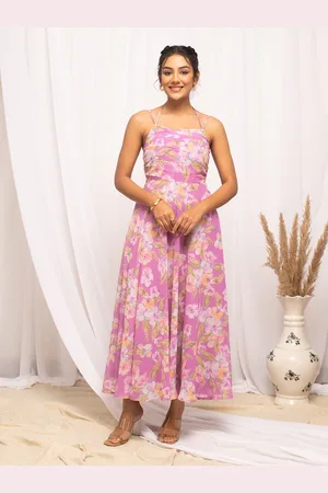 FIORRA Floral Print Georgette Maxi Dress