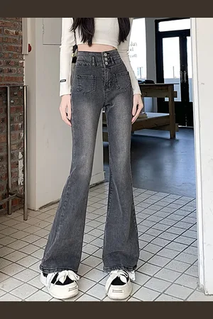 LULU & SKY Women Bootcut High-Rise Clean Look Heavy Fade Jeans