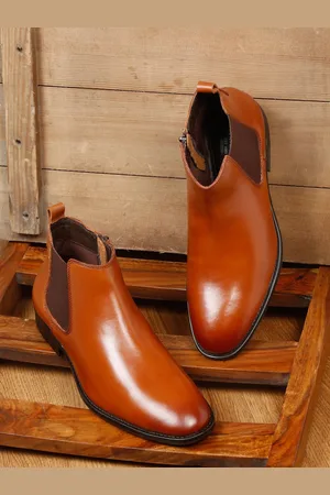 Teakwood Leathers Men Leather Chelsea Boots