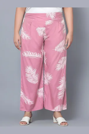 indietoga Women Plus Size Printed Trousers with Pockets